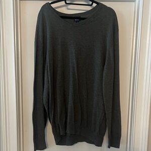 Old Navy Men's Charcoal V-Neck Sweater